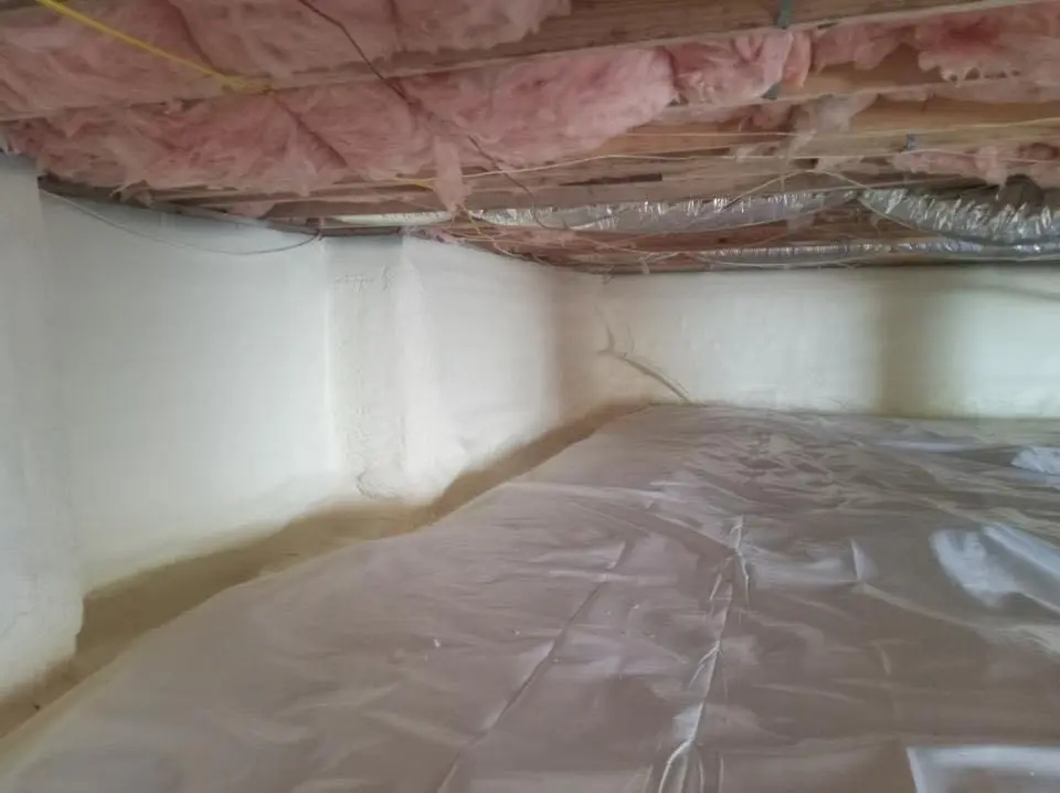 Crawl space encapsulation with closed-cell spray foam for Metal Roof Coating in Peach Bottom